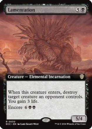 Lamentation (Extended Art) (30) [Commander: Lorwyn Eclipsed] - Deck Out Gaming