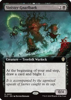 Sinister Gnarlbark (Extended Art) (32) [Commander: Lorwyn Eclipsed] - Deck Out Gaming