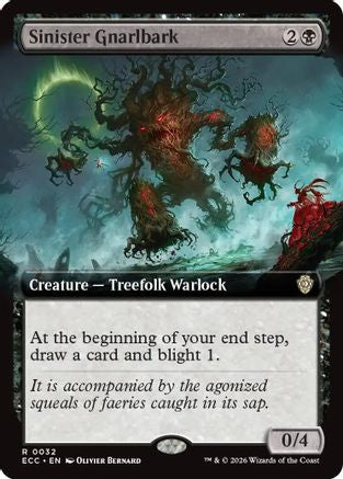 Sinister Gnarlbark (Extended Art) (32) [Commander: Lorwyn Eclipsed] - Deck Out Gaming