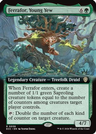 Ferrafor, Young Yew (Extended Art) (36) [Commander: Lorwyn Eclipsed] - Deck Out Gaming