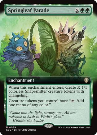 Springleaf Parade (Extended Art) (39) [Commander: Lorwyn Eclipsed] - Deck Out Gaming