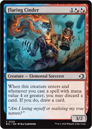 Flaring Cinder (225) [Lorwyn Eclipsed] foil - Deck Out Gaming
