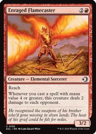 Enraged Flamecaster (135) [Lorwyn Eclipsed] foil - Deck Out Gaming