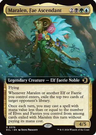 Maralen, Fae Ascendant (Extended Art) (376) [Lorwyn Eclipsed] foil - Deck Out Gaming
