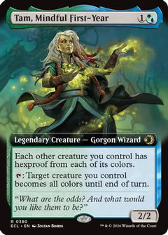 Tam, Mindful First-Year (Extended Art) (380) [Lorwyn Eclipsed] foil - Deck Out Gaming