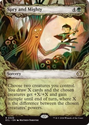 Spry and Mighty (Showcase) (329) [Lorwyn Eclipsed] foil - Deck Out Gaming