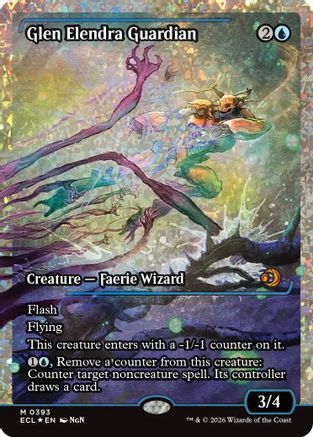 Glen Elendra Guardian (0393) (Showcase) (Fracture Foil) (393) [Lorwyn Eclipsed] foil - Deck Out Gaming