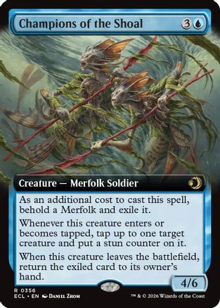 Champions of the Shoal (Extended Art) (356) [Lorwyn Eclipsed] foil - Deck Out Gaming