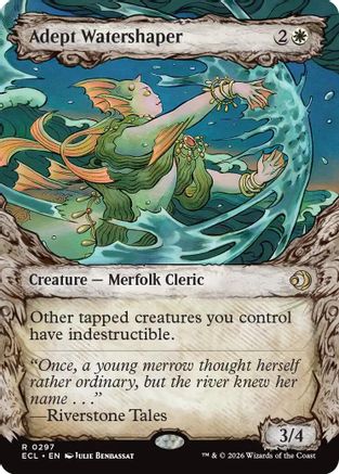 Adept Watershaper (Showcase) (297) [Lorwyn Eclipsed] foil - Deck Out Gaming