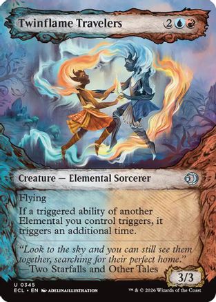 Twinflame Travelers (Showcase) (345) [Lorwyn Eclipsed] foil - Deck Out Gaming