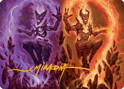 Fire Covenant Art Card (Gold-Stamped Signature) (52) [Art Series: Lorwyn Eclipsed] - Deck Out Gaming
