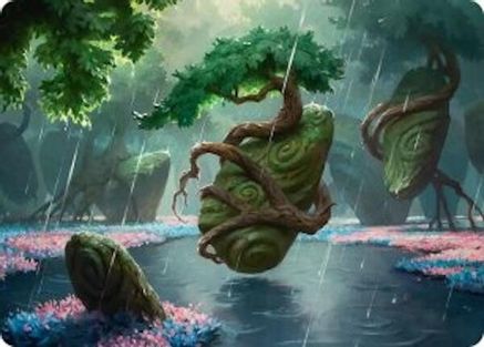 Rain-Slicked Copse Art Card (49) [Art Series: Lorwyn Eclipsed] - Deck Out Gaming