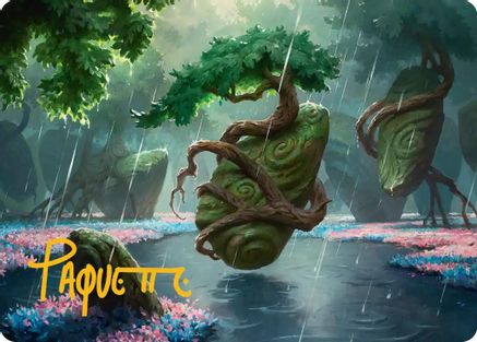 Rain-Slicked Copse Art Card (Gold-Stamped Signature) (49) [Art Series: Lorwyn Eclipsed] - Deck Out Gaming