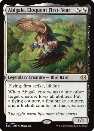 Abigale, Eloquent First-Year (204) [Promo Pack: Lorwyn Eclipsed] - Deck Out Gaming