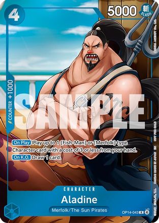 Aladine (Dash Pack) (OP14-043) [The Azure Sea's Seven] Foil - Deck Out Gaming