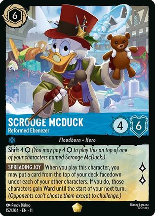 Scrooge McDuck - Reformed Ebenezer (152/204) [Winterspell] - Deck Out Gaming