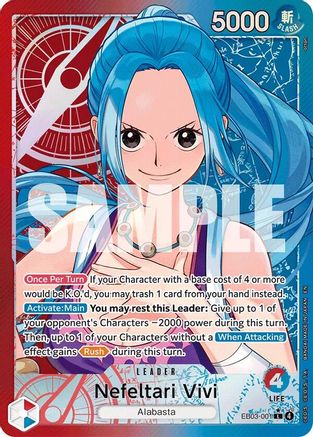 Nefeltari Vivi (001) (Alternate Art) (EB03-001) [Extra Booster: One Piece Heroines Edition] Foil