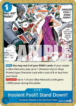 Insolent Fool!! Stand Down!! (EB03-029) [Extra Booster: One Piece Heroines Edition]-1