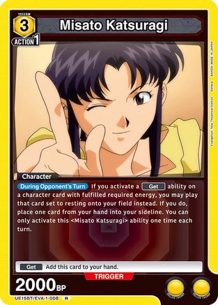 Misato Katsuragi (008) (UE15BT/EVA-1-008) [UE15BT: Evangelion: New Theatrical Edition] Foil - Deck Out Gaming