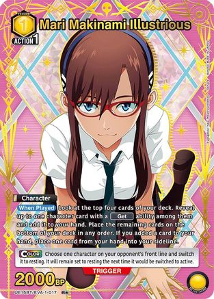 Mari Makinami Illustrious (017) (R*) (UE15BT/EVA-1-017) [UE15BT: Evangelion: New Theatrical Edition] Foil - Deck Out Gaming