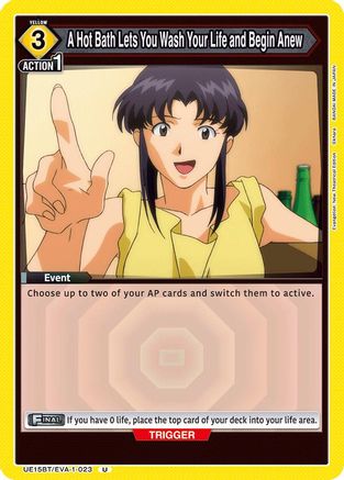 A Hot Bath Lets You Wash Your Life and Begin Anew (UE15BT/EVA-1-023) [UE15BT: Evangelion: New Theatrical Edition] - Deck Out Gaming