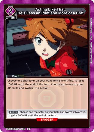Acting Like That, He's Less an Idiot and More of a Brat (UE15BT/EVA-1-066) [UE15BT: Evangelion: New Theatrical Edition] - Deck Out Gaming