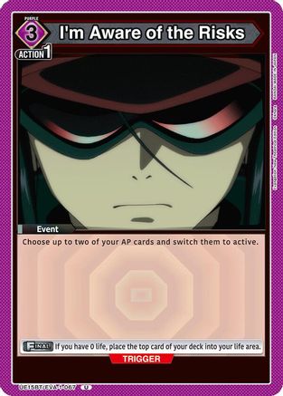I'm Aware of the Risks (UE15BT/EVA-1-067) [UE15BT: Evangelion: New Theatrical Edition] - Deck Out Gaming