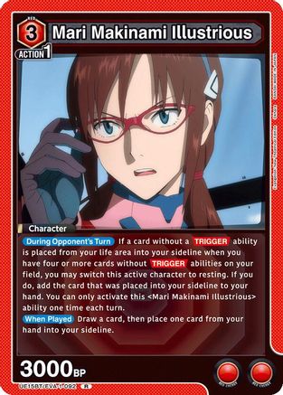 Mari Makinami Illustrious (092) (UE15BT/EVA-1-092) [UE15BT: Evangelion: New Theatrical Edition] Foil - Deck Out Gaming