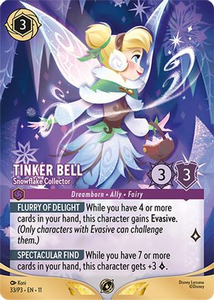 Tinker Bell - Snowflake Collector (Store Championship Participant) (33) [Disney Lorcana Promo Cards] - Deck Out Gaming