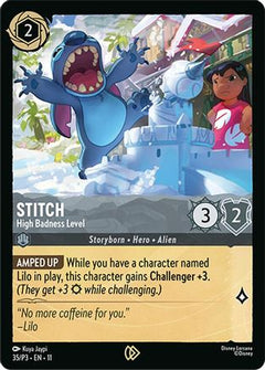 Stitch - High Badness Level (35) [Disney Lorcana Promo Cards] Cold Foil - Deck Out Gaming