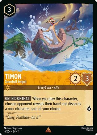 Timon - Snowball Swiper (16/204) [Winterspell] Cold Foil - Deck Out Gaming