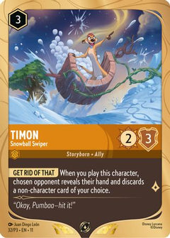 Timon - Snowball Swiper (32) [Disney Lorcana Promo Cards] Holofoil - Deck Out Gaming