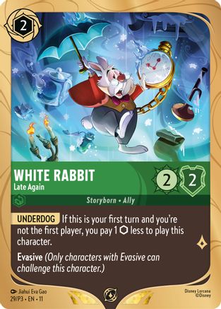 White Rabbit - Late Again (29) [Disney Lorcana Promo Cards] Holofoil - Deck Out Gaming