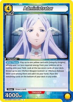 Administrator (UEX06BT/SAO-2-001) [UEX06BT: Sword Art Online Vol.2] - Deck Out Gaming