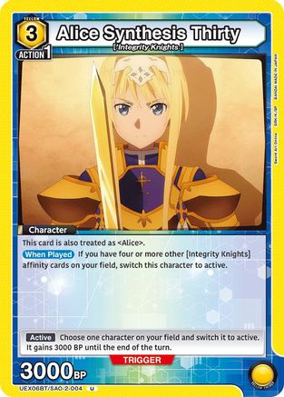 Alice Synthesis Thirty (UEX06BT/SAO-2-004) [UEX06BT: Sword Art Online Vol.2] - Deck Out Gaming