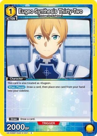 Eugeo Synthesis Thirty-Two (UEX06BT/SAO-2-007) [UEX06BT: Sword Art Online Vol.2] - Deck Out Gaming
