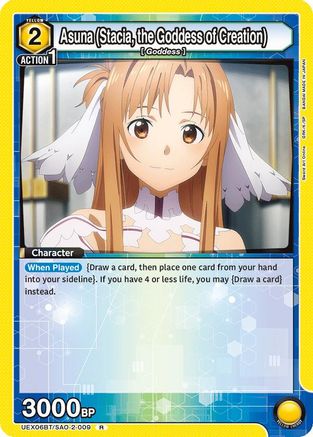 Asuna (Stacia, the Goddess of Creation) (UEX06BT/SAO-2-009) [UEX06BT: Sword Art Online Vol.2] Foil - Deck Out Gaming