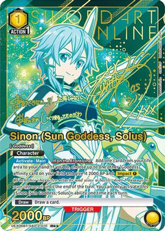 Sinon (Sun Goddess, Solus) (R**) (UEX06BT/SAO-2-010) [UEX06BT: Sword Art Online Vol.2] Foil - Deck Out Gaming
