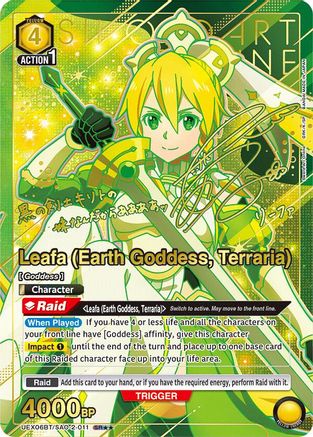 Leafa (Earth Goddess, Terraria) (SR**) (UEX06BT/SAO-2-011) [UEX06BT: Sword Art Online Vol.2] Foil - Deck Out Gaming