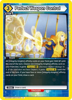 Perfect Weapon Control (UEX06BT/SAO-2-012) [UEX06BT: Sword Art Online Vol.2] - Deck Out Gaming