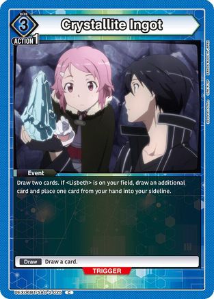 Crystallite Ingot (UEX06BT/SAO-2-025) [UEX06BT: Sword Art Online Vol.2] - Deck Out Gaming