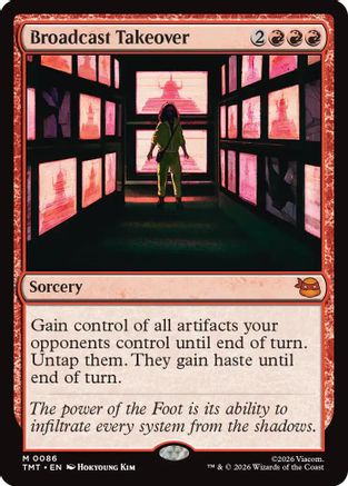 Broadcast Takeover (86) [Teenage Mutant Ninja Turtles] foil - Deck Out Gaming