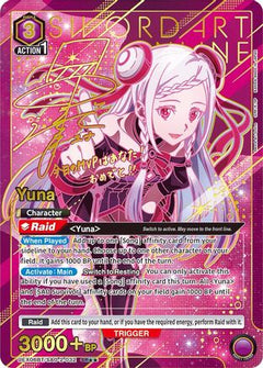 Yuna (032) (SR**) (UEX06BT/SAO-2-032) [UEX06BT: Sword Art Online Vol.2] Foil - Deck Out Gaming