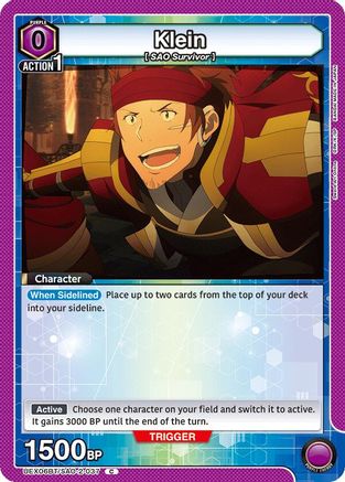Klein (037) (UEX06BT/SAO-2-037) [UEX06BT: Sword Art Online Vol.2] - Deck Out Gaming
