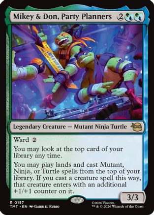Mikey & Don, Party Planners (157) [Teenage Mutant Ninja Turtles] foil - Deck Out Gaming