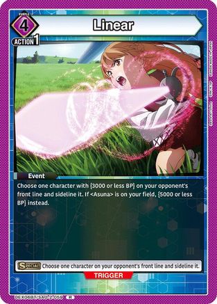 Linear (UEX06BT/SAO-2-059) [UEX06BT: Sword Art Online Vol.2] Foil - Deck Out Gaming