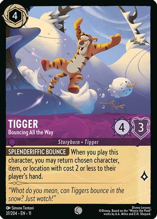 Tigger - Bouncing All the Way (37/204) [Winterspell] - Deck Out Gaming