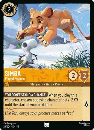Simba - Playful Pouncer (23/204) [Winterspell] Cold Foil - Deck Out Gaming