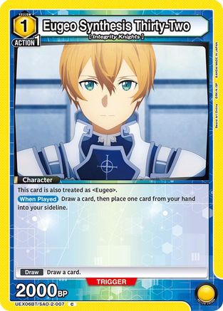 Eugeo Synthesis Thirty-Two (Box Topper Foil) (UEX06BT/SAO-2-007) [UEX06BT: Sword Art Online Vol.2] Foil - Deck Out Gaming