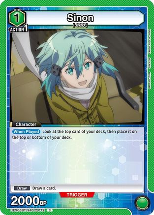 Sinon (072) (Box Topper Foil) (UEX06BT/SAO-2-072) [UEX06BT: Sword Art Online Vol.2] Foil - Deck Out Gaming